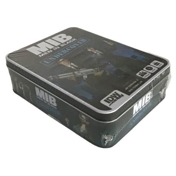 MIB Men In Black Undercover Card Game Tin Storage Box Tokens Aliens IDW NEW - Picture 3 of 3